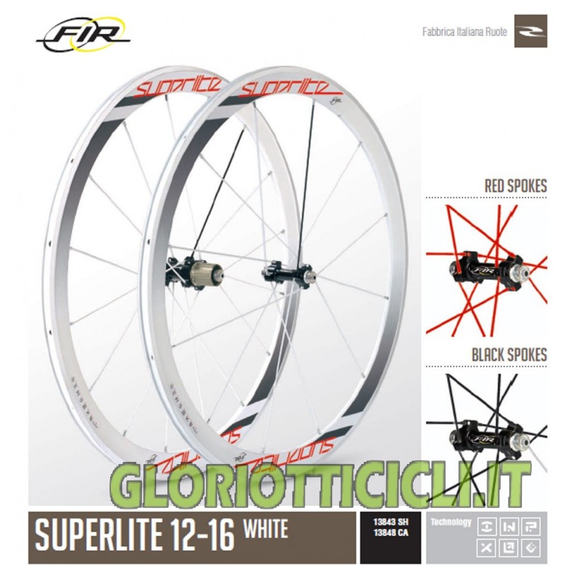 FIR RUOTE CORSA SUPERLITE 12-16 WHITE FIR RUOTE CORSA SUPERLITE 12-16 WHITE